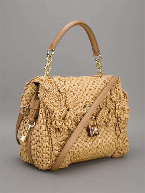 bolso rafia dolce gabbana|dolce and gabbana raffia bag.